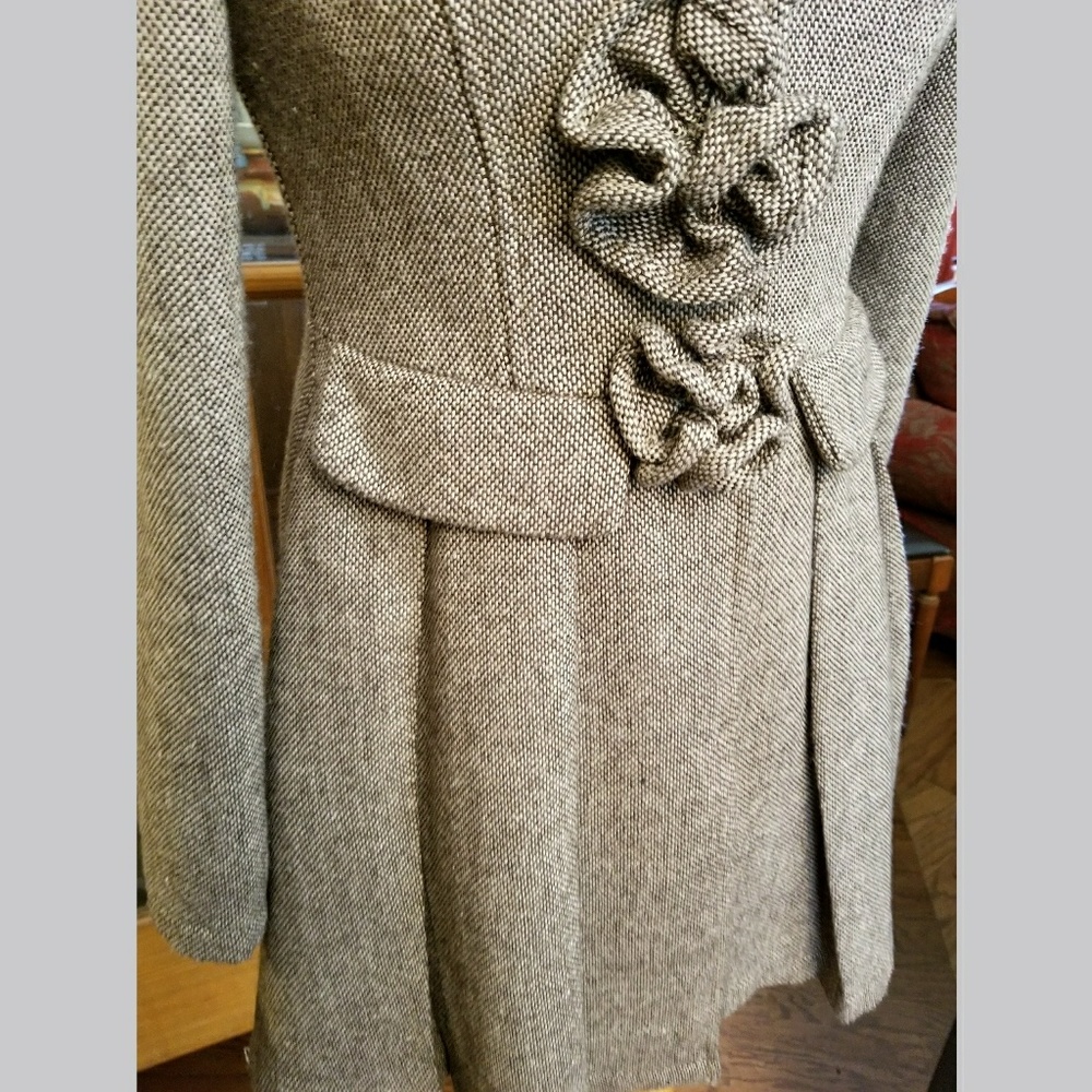 Ryu Brown and Cream  Embellished Coat - Picture 7 of 7